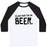 Virgin Teez  Baseball Tee Unisex Classic Baseball Tee / x-small / White/Black I'M JUST HERE FOR THE BEER UNISEX CLASSIC BASEBALL TEE
