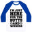 Virgin Teez  Baseball Tee Unisex Classic Baseball Tee / x-small / White/Blue I'M JUST HERE FOR THE BUTTS AND WIENERS UNISEX CLASSIC BASEBALL TEE