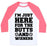 Virgin Teez  Baseball Tee Unisex Classic Baseball Tee / x-small / White/Neon Pink I'M JUST HERE FOR THE BUTTS AND WIENERS UNISEX CLASSIC BASEBALL TEE