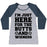 Virgin Teez  Baseball Tee Women's Tri-Blend Baseball Tee / small / Athletic Gray / Navy I'M JUST HERE FOR THE BUTTS AND WIENERS WOMEN'S TRI-BLEND BASEBALL TEE