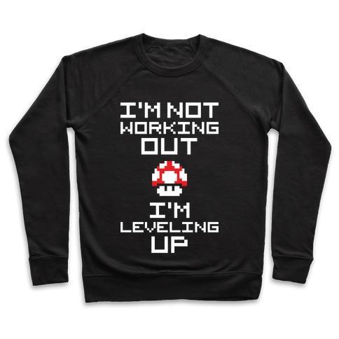 Virgin Teez  Pullover Crewneck Sweatshirt / x-small / Black I'M LEVELING UP CREWNECK SWEATSHIRT
