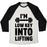 Virgin Teez  Baseball Tee Unisex Tri-Blend Baseball Tee / small / Oatmeal / Black I'M LOW KEY INTO LIFTING UNISEX TRI-BLEND BASEBALL TEE