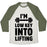 Virgin Teez  Baseball Tee Unisex Tri-Blend Baseball Tee / small / Oatmeal / Moss I'M LOW KEY INTO LIFTING UNISEX TRI-BLEND BASEBALL TEE