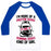 Virgin Teez  Baseball Tee Unisex Classic Baseball Tee / x-small / White/Blue I'M MORE OF A PROTEIN SHAKE AND RUNNING SHOES KINDA OF GIRL UNISEX CLASSIC BASEBALL TEE