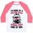 Virgin Teez  Baseball Tee Unisex Classic Baseball Tee / x-small / White/Neon Pink I'M MORE OF A PROTEIN SHAKE AND RUNNING SHOES KINDA OF GIRL UNISEX CLASSIC BASEBALL TEE