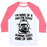 Virgin Teez  Baseball Tee Unisex Classic Baseball Tee / x-small / White/Neon Pink I'M MORE OF A PROTEIN SHAKE AND RUNNING SHOES KINDA OF GIRL UNISEX CLASSIC BASEBALL TEE
