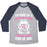 Virgin Teez  Baseball Tee Unisex Tri-Blend Baseball Tee / small / Athletic Gray / Navy I'M MORE OF A PROTEIN SHAKE AND RUNNING SHOES KINDA OF GIRL UNISEX TRI-BLEND BASEBALL TEE