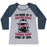 Virgin Teez  Baseball Tee Women's Tri-Blend Baseball Tee / small / Athletic Gray / Navy I'M MORE OF A PROTEIN SHAKE AND RUNNING SHOES KINDA OF GIRL WOMEN'S TRI-BLEND BASEBALL TEE