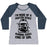 Virgin Teez  Baseball Tee Women's Tri-Blend Baseball Tee / small / Athletic Gray / Navy I'M MORE OF A PROTEIN SHAKE AND RUNNING SHOES KINDA OF GIRL WOMEN'S TRI-BLEND BASEBALL TEE