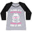 Virgin Teez  Baseball Tee Women's Tri-Blend Baseball Tee / small / Athletic Gray / Black I'M MORE OF A PROTEIN SHAKE AND RUNNING SHOES KINDA OF GIRL WOMEN'S TRI-BLEND BASEBALL TEE