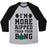 Virgin Teez  Baseball Tee Unisex Tri-Blend Baseball Tee / small / Athletic Gray / Black I'M MORE RIPPED THAN YOUR BONG UNISEX TRI-BLEND BASEBALL TEE