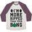 Virgin Teez  Baseball Tee Unisex Tri-Blend Baseball Tee / small / Oatmeal / Maroon I'M MORE RIPPED THAN YOUR BONG UNISEX TRI-BLEND BASEBALL TEE