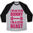 Virgin Teez  Baseball Tee Unisex Tri-Blend Baseball Tee / small / Athletic Gray / Black I'M NO GYM BUNNY UNISEX TRI-BLEND BASEBALL TEE