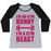 Virgin Teez  Baseball Tee Women's Tri-Blend Baseball Tee / small / Athletic Gray / Black I'M NO GYM BUNNY WOMEN'S TRI-BLEND BASEBALL TEE