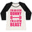 Virgin Teez  Baseball Tee Women's Tri-Blend Baseball Tee / small / Oatmeal / Black I'M NO GYM BUNNY WOMEN'S TRI-BLEND BASEBALL TEE