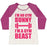 Virgin Teez  Baseball Tee Women's Tri-Blend Baseball Tee / small / Oatmeal / Berry I'M NO GYM BUNNY WOMEN'S TRI-BLEND BASEBALL TEE