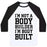 Virgin Teez  Baseball Tee Unisex Classic Baseball Tee / x-small / White/Black I'M NOT A BODY BUILDER, I'M BODY BUILT UNISEX CLASSIC BASEBALL TEE