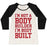 Virgin Teez  Baseball Tee Women's Tri-Blend Baseball Tee / small / Oatmeal / Black I'M NOT A BODY BUILDER, I'M BODY BUILT WOMEN'S TRI-BLEND BASEBALL TEE