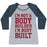 Virgin Teez  Baseball Tee Women's Tri-Blend Baseball Tee / small / Athletic Gray / Navy I'M NOT A BODY BUILDER, I'M BODY BUILT WOMEN'S TRI-BLEND BASEBALL TEE