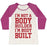 Virgin Teez  Baseball Tee Women's Tri-Blend Baseball Tee / small / Oatmeal / Berry I'M NOT A BODY BUILDER, I'M BODY BUILT WOMEN'S TRI-BLEND BASEBALL TEE
