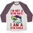Virgin Teez  Baseball Tee Unisex Tri-Blend Baseball Tee / small / Oatmeal / Maroon I'M NOT A GYM RAT! I AM A GYM EAGLE UNISEX TRI-BLEND BASEBALL TEE