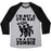 Virgin Teez  Baseball Tee Unisex Tri-Blend Baseball Tee / small / Athletic Gray / Black I'M NOT A GYM RAT I'M A GYM ZOMBIE UNISEX TRI-BLEND BASEBALL TEE