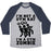Virgin Teez  Baseball Tee Unisex Tri-Blend Baseball Tee / small / Athletic Gray / Navy I'M NOT A GYM RAT I'M A GYM ZOMBIE UNISEX TRI-BLEND BASEBALL TEE