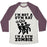 Virgin Teez  Baseball Tee Unisex Tri-Blend Baseball Tee / small / Oatmeal / Maroon I'M NOT A GYM RAT I'M A GYM ZOMBIE UNISEX TRI-BLEND BASEBALL TEE