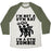 Virgin Teez  Baseball Tee Unisex Tri-Blend Baseball Tee / small / Oatmeal / Moss I'M NOT A GYM RAT I'M A GYM ZOMBIE UNISEX TRI-BLEND BASEBALL TEE