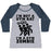 Virgin Teez  Baseball Tee Women's Tri-Blend Baseball Tee / small / Athletic Gray / Navy I'M NOT A GYM RAT I'M A GYM ZOMBIE WOMEN'S TRI-BLEND BASEBALL TEE