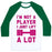 Virgin Teez  Baseball Tee Unisex Classic Baseball Tee / x-small / White/Dark Green I'M NOT A PLAYER UNISEX CLASSIC BASEBALL TEE