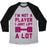 Virgin Teez  Baseball Tee Unisex Tri-Blend Baseball Tee / small / Athletic Gray / Black I'M NOT A PLAYER UNISEX TRI-BLEND BASEBALL TEE