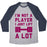 Virgin Teez  Baseball Tee Unisex Tri-Blend Baseball Tee / small / Athletic Gray / Navy I'M NOT A PLAYER UNISEX TRI-BLEND BASEBALL TEE