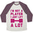 Virgin Teez  Baseball Tee Unisex Tri-Blend Baseball Tee / small / Oatmeal / Maroon I'M NOT A PLAYER UNISEX TRI-BLEND BASEBALL TEE