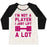 Virgin Teez  Baseball Tee Women's Tri-Blend Baseball Tee / small / Oatmeal / Black I'M NOT A PLAYER WOMEN'S TRI-BLEND BASEBALL TEE
