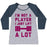 Virgin Teez  Baseball Tee Women's Tri-Blend Baseball Tee / small / Athletic Gray / Navy I'M NOT A PLAYER WOMEN'S TRI-BLEND BASEBALL TEE