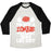 Virgin Teez  Baseball Tee Unisex Tri-Blend Baseball Tee / small / Oatmeal / Black I'M NOT A ZOMBIE, YESTERDAY WAS LEG DAY UNISEX TRI-BLEND BASEBALL TEE