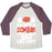Virgin Teez  Baseball Tee Unisex Tri-Blend Baseball Tee / small / Oatmeal / Maroon I'M NOT A ZOMBIE, YESTERDAY WAS LEG DAY UNISEX TRI-BLEND BASEBALL TEE