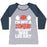 Virgin Teez  Baseball Tee Women's Tri-Blend Baseball Tee / small / Athletic Gray / Navy I'M NOT A ZOMBIE, YESTERDAY WAS LEG DAY WOMEN'S TRI-BLEND BASEBALL TEE