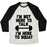 Virgin Teez  Baseball Tee Unisex Tri-Blend Baseball Tee / small / Oatmeal / Black I'M NOT HERE TO TALK I'M HERE TO SQUAT UNISEX TRI-BLEND BASEBALL TEE