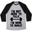 Virgin Teez  Baseball Tee Unisex Tri-Blend Baseball Tee / small / Athletic Gray / Black I'M NOT HERE TO TALK I'M HERE TO SWEAT UNISEX TRI-BLEND BASEBALL TEE