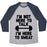 Virgin Teez  Baseball Tee Unisex Tri-Blend Baseball Tee / small / Athletic Gray / Navy I'M NOT HERE TO TALK I'M HERE TO SWEAT UNISEX TRI-BLEND BASEBALL TEE