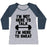 Virgin Teez  Baseball Tee Women's Tri-Blend Baseball Tee / small / Athletic Gray / Navy I'M NOT HERE TO TALK I'M HERE TO SWEAT WOMEN'S TRI-BLEND BASEBALL TEE