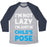 Virgin Teez  Baseball Tee Unisex Tri-Blend Baseball Tee / small / Athletic Gray / Navy I'M NOT LAZY, I'M JUST IN CHILD'S POSE UNISEX TRI-BLEND BASEBALL TEE