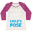 Virgin Teez  Baseball Tee Women's Tri-Blend Baseball Tee / small / Oatmeal / Berry I'M NOT LAZY, I'M JUST IN CHILD'S POSE WOMEN'S TRI-BLEND BASEBALL TEE