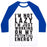 Virgin Teez  Baseball Tee Unisex Classic Baseball Tee / x-small / White/Blue I'M NOT LAZY I'M JUST WORKING ON MY POTENTIAL ENERGY UNISEX CLASSIC BASEBALL TEE