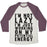 Virgin Teez  Baseball Tee Unisex Tri-Blend Baseball Tee / small / Oatmeal / Maroon I'M NOT LAZY I'M JUST WORKING ON MY POTENTIAL ENERGY UNISEX TRI-BLEND BASEBALL TEE