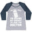 Virgin Teez  Baseball Tee Women's Tri-Blend Baseball Tee / small / Athletic Gray / Navy I'M NOT LAZY I'M SAVING MY ENERGY TO JOIN THE DOCTOR WOMEN'S TRI-BLEND BASEBALL TEE