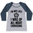 Virgin Teez  Baseball Tee Women's Tri-Blend Baseball Tee / small / Athletic Gray / Navy I'M NOT LAZY, I WAS UP ALL NIGHT EXORCISING WOMEN'S TRI-BLEND BASEBALL TEE