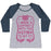 Virgin Teez  Baseball Tee Women's Tri-Blend Baseball Tee / small / Athletic Gray / Navy I MADE A CONTRACT WITH THE GYM TO GET FIT WOMEN'S TRI-BLEND BASEBALL TEE